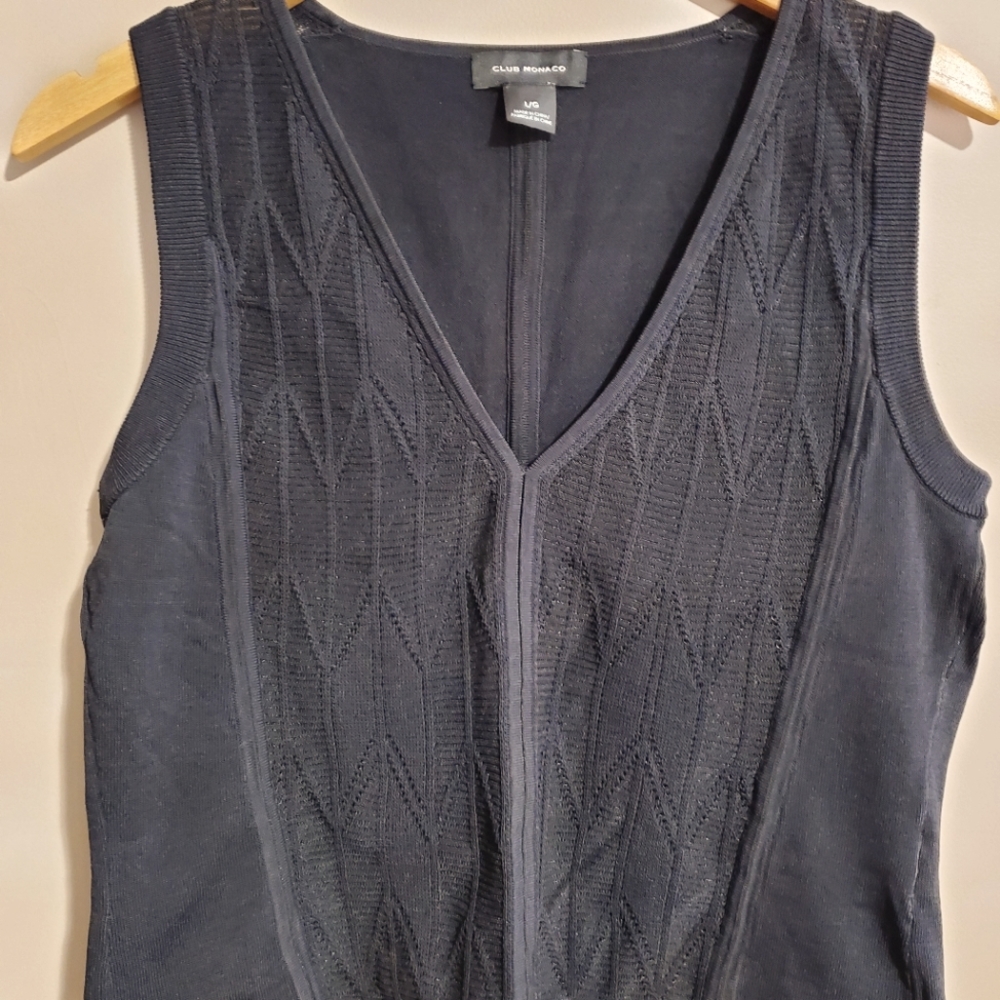 Club Monaco Sheer Sleeveless Top - Size L